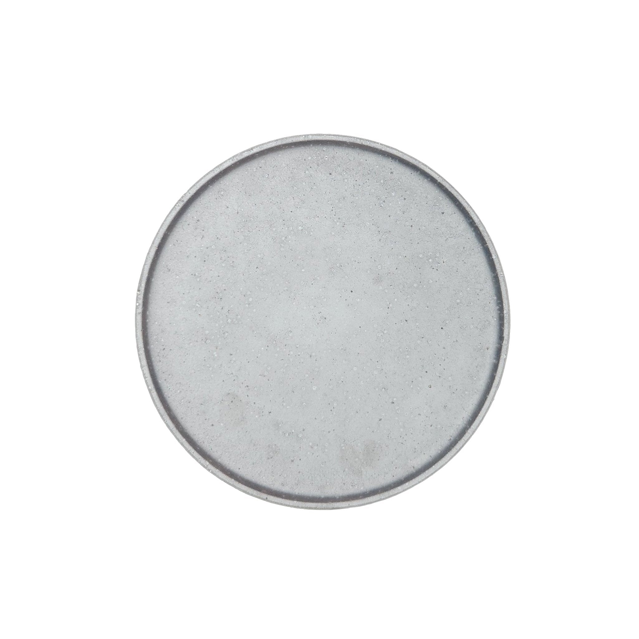 Top view of a black Japanese pottery round Plate 24cm (9.4")