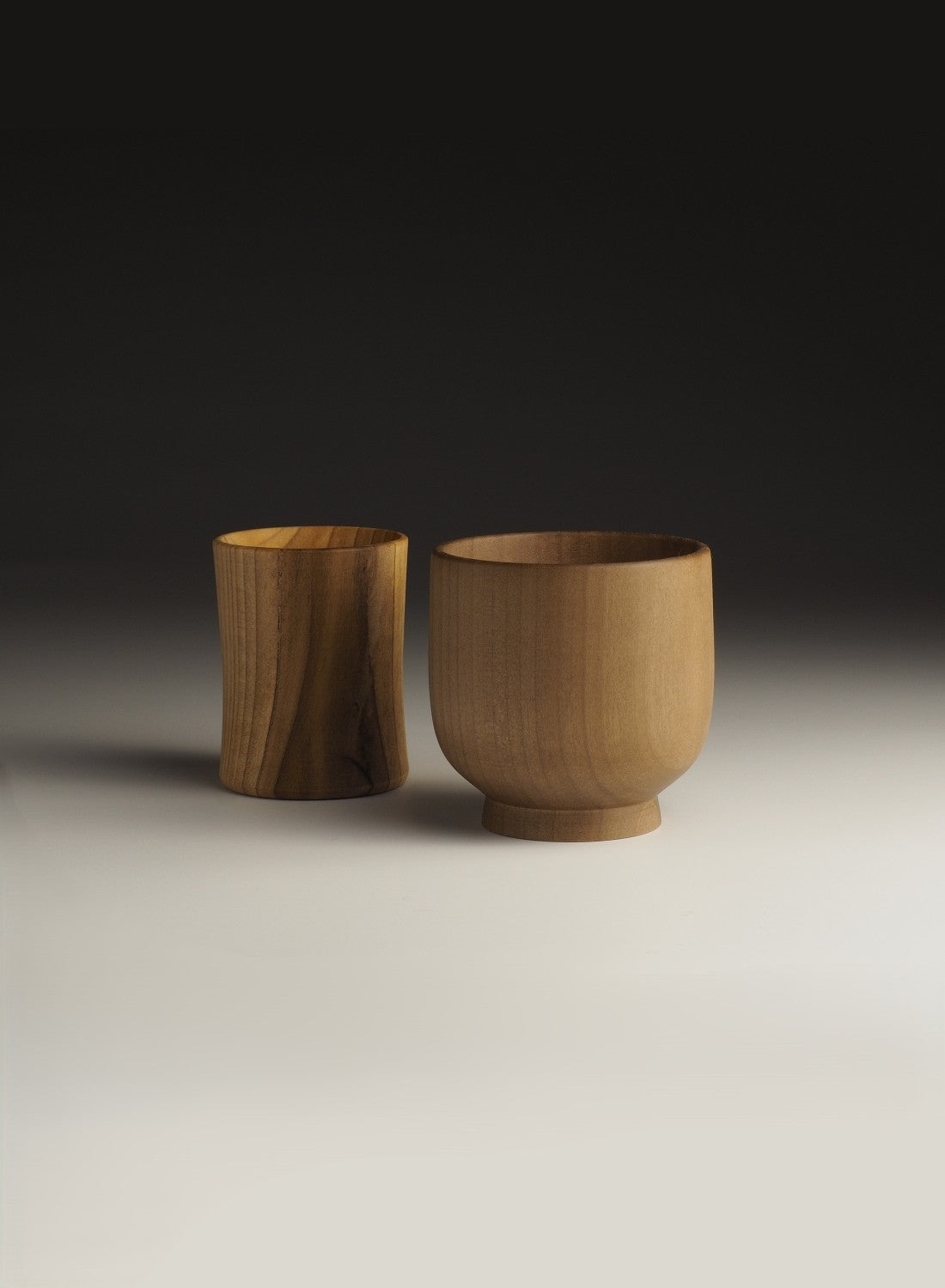 Koju Wooden Japanese Sake Cup, Maruka Wooden Japanese Mug background black, Tsukushi