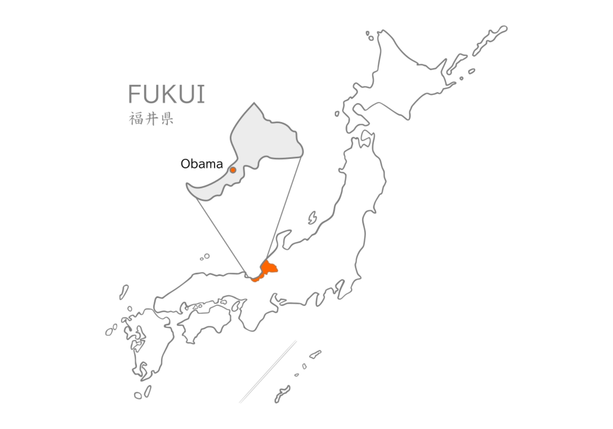 map of Obama city, Fukui