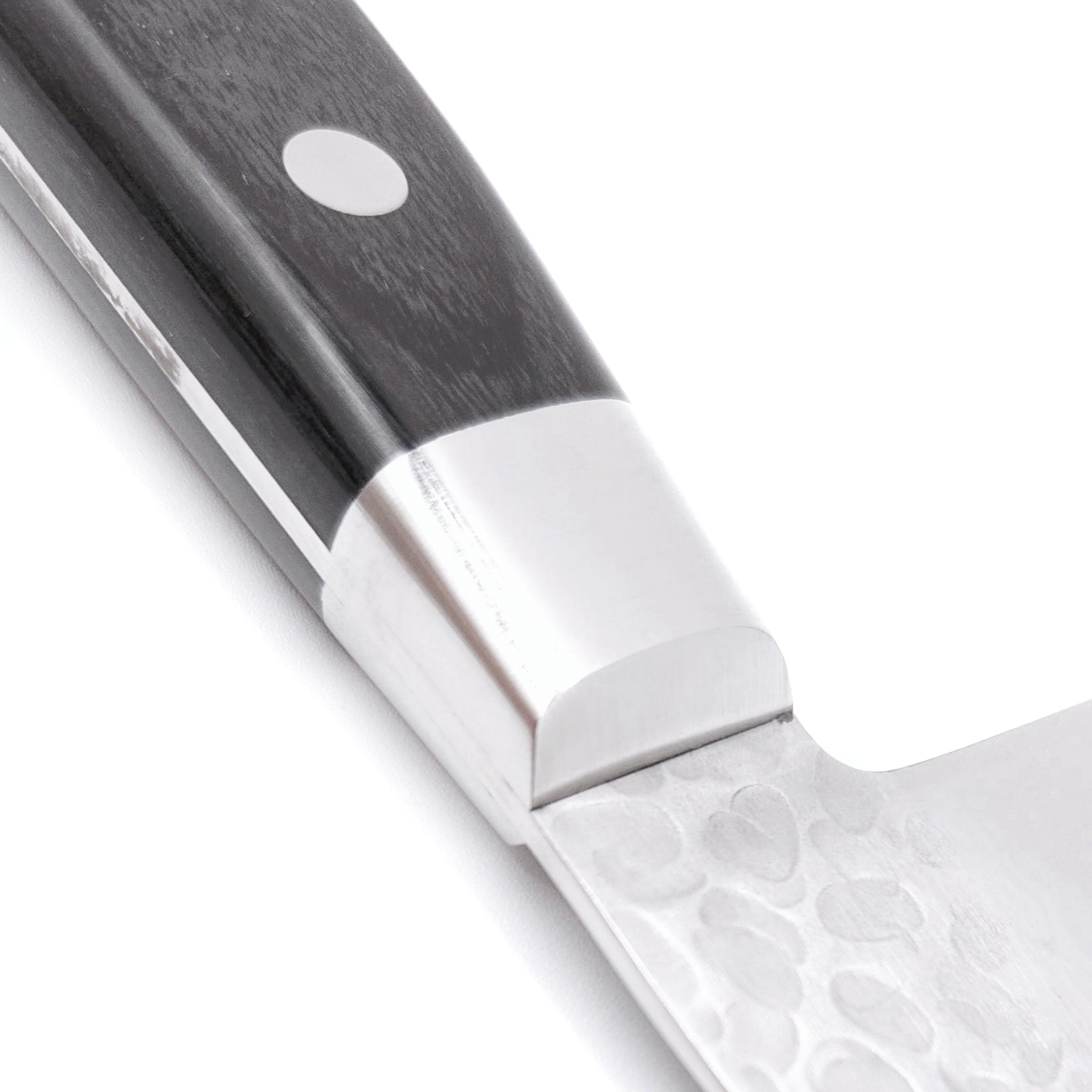 Detail of a Japanese Santoku Kitchen Knife 180mm