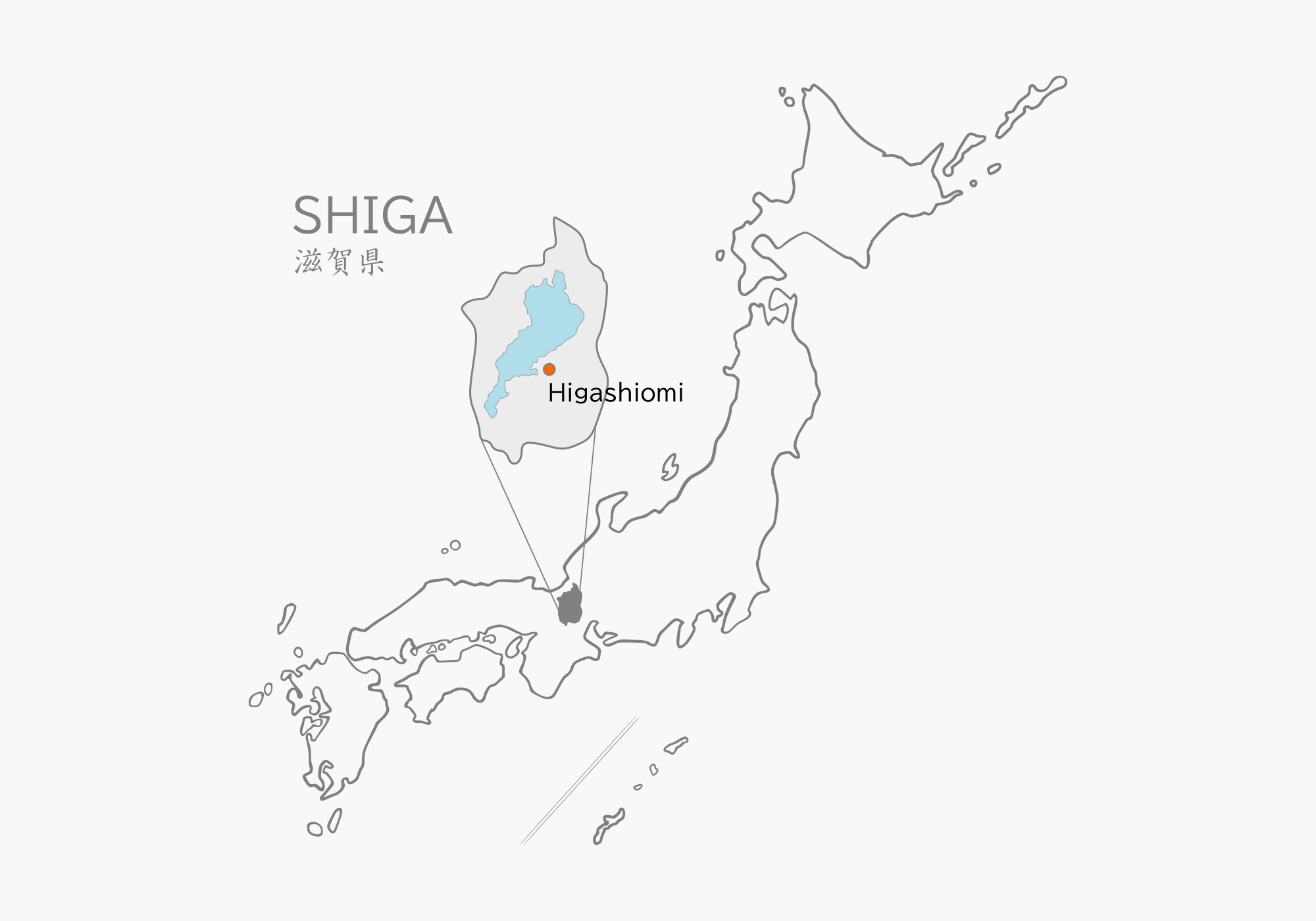 map Higashiomi city, Shiga (wide)