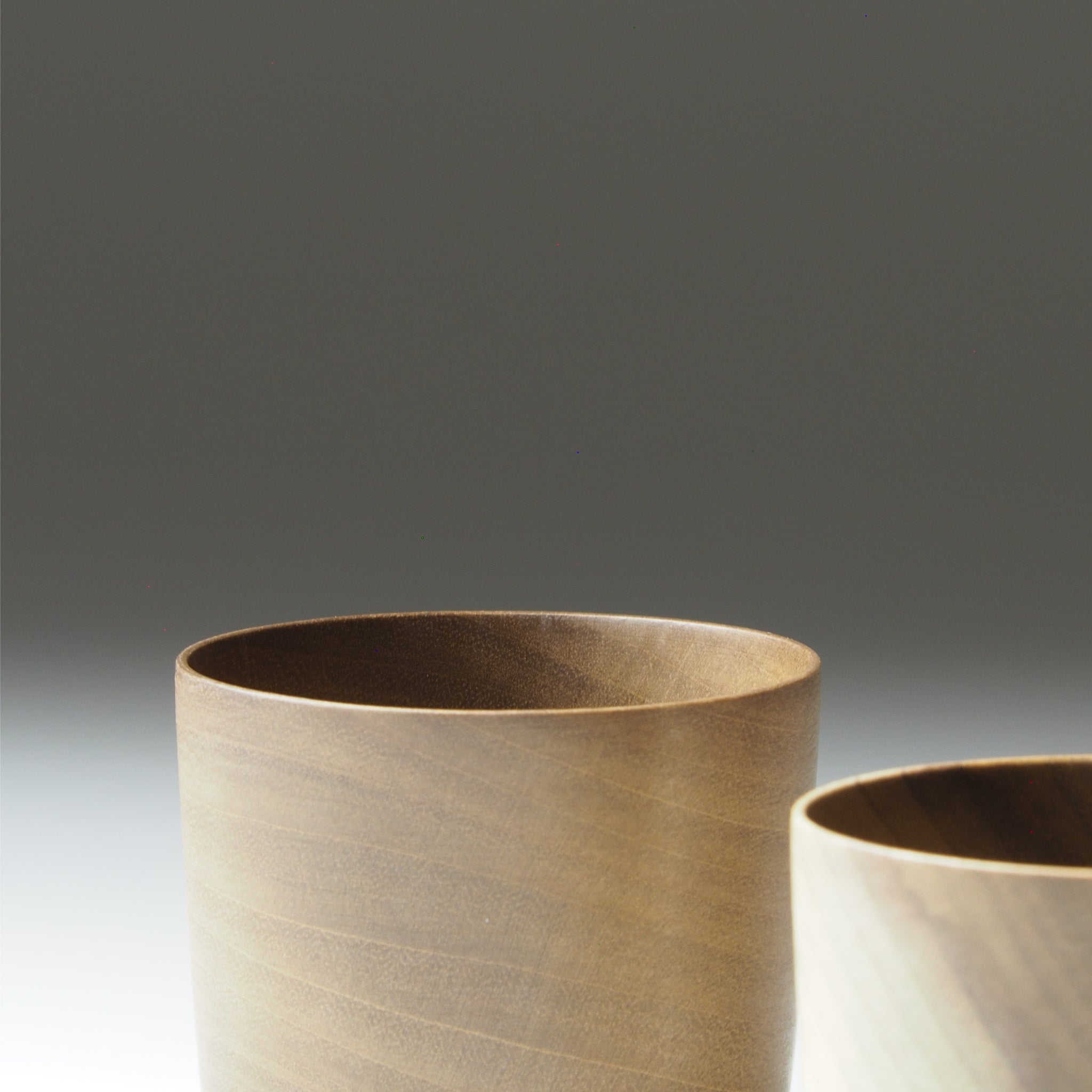 Japanese Cucumber Tree Japanese Wooden Sake cups zoom background beige, Tsukushi