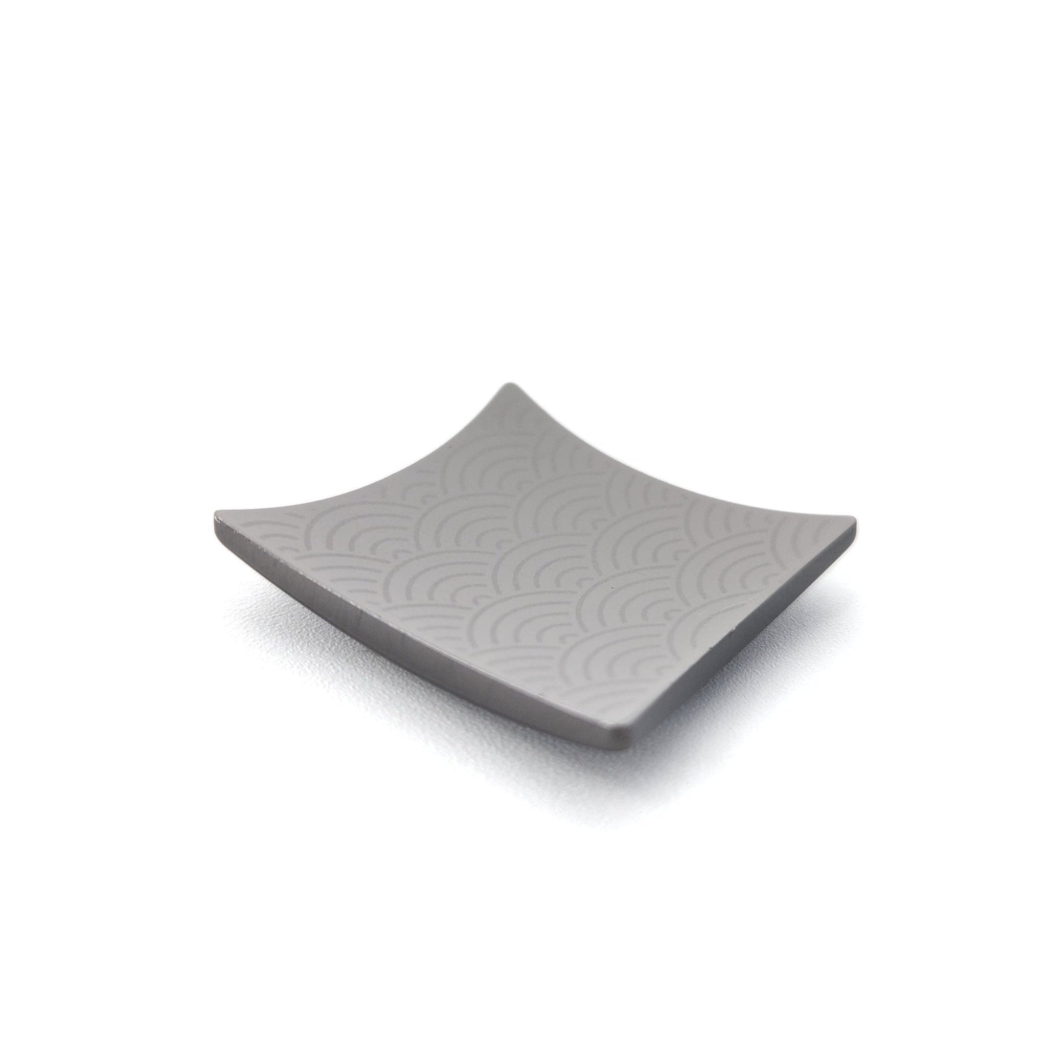 Japanese Chopsticks rest | metal black top side view