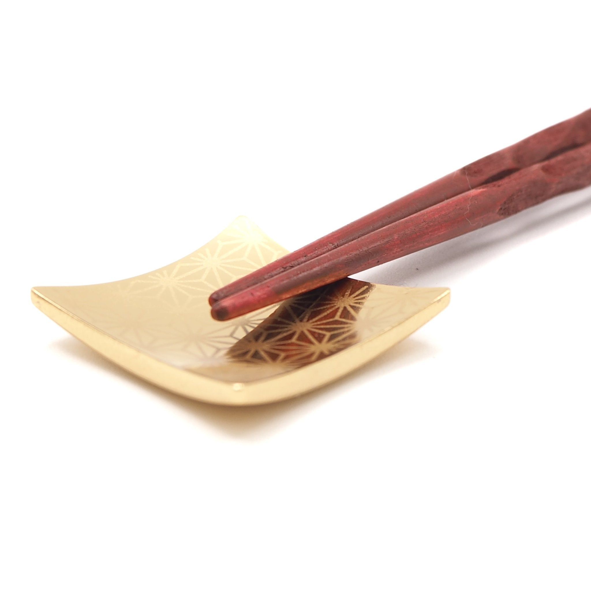 Urushi Japanese Chopsticks on golden rest