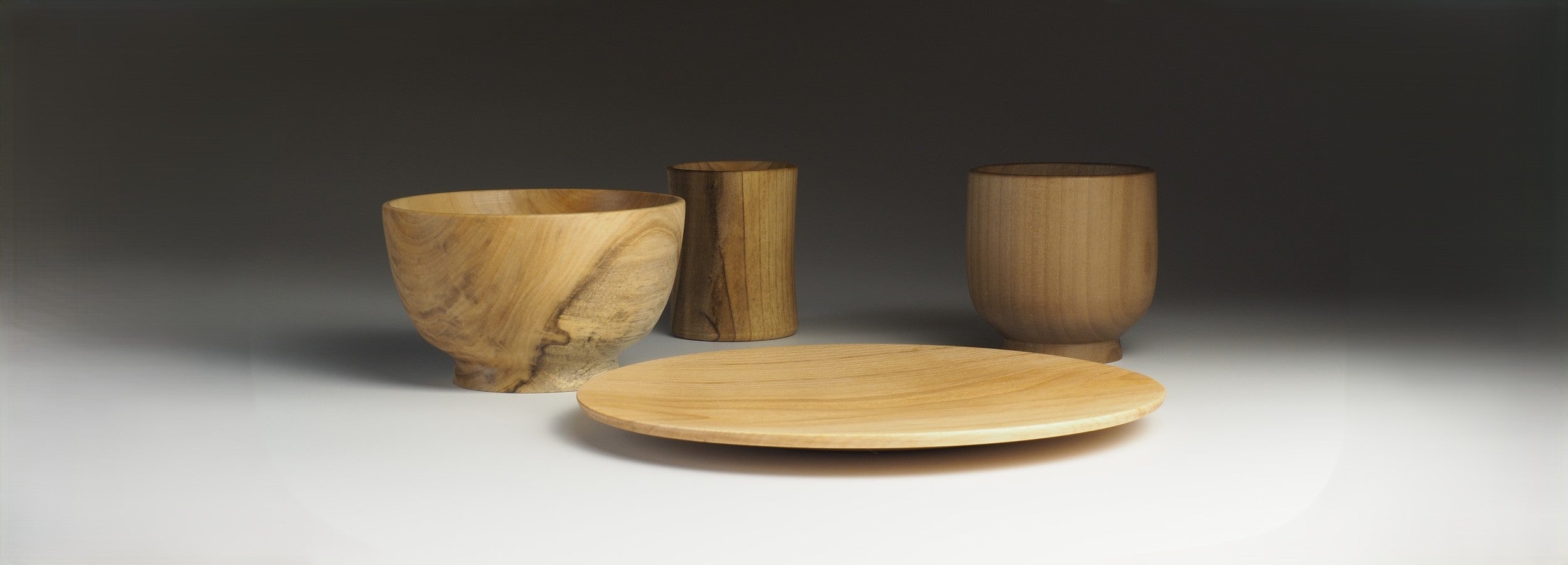 Japanese handcrafted Wooden Sake cup, Wooden bowl, Wooden plate and wooden cup. Tsukushi