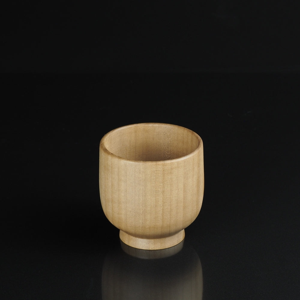 Wooden Mug with black background, Tsukushi
