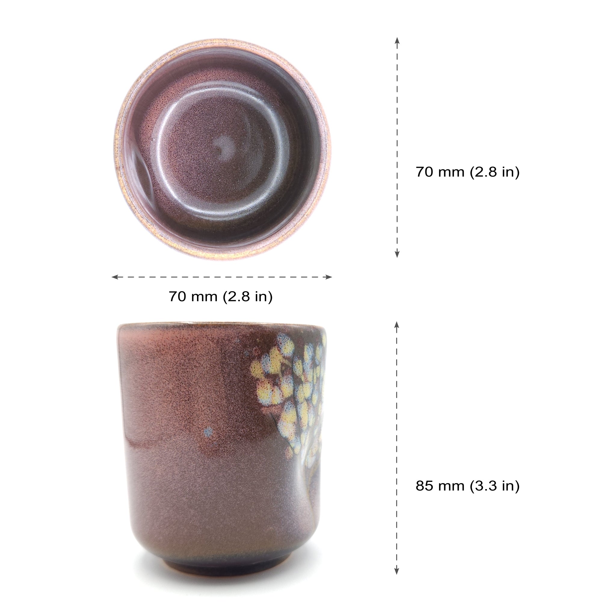 Japanese Pottery Pink tall cup - measures