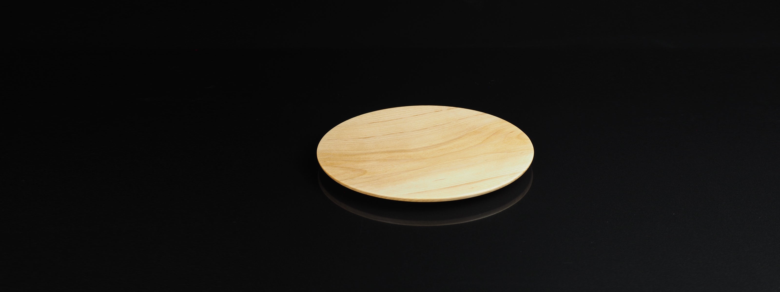 Japanese Wooden plate black background from side, Tsukushi