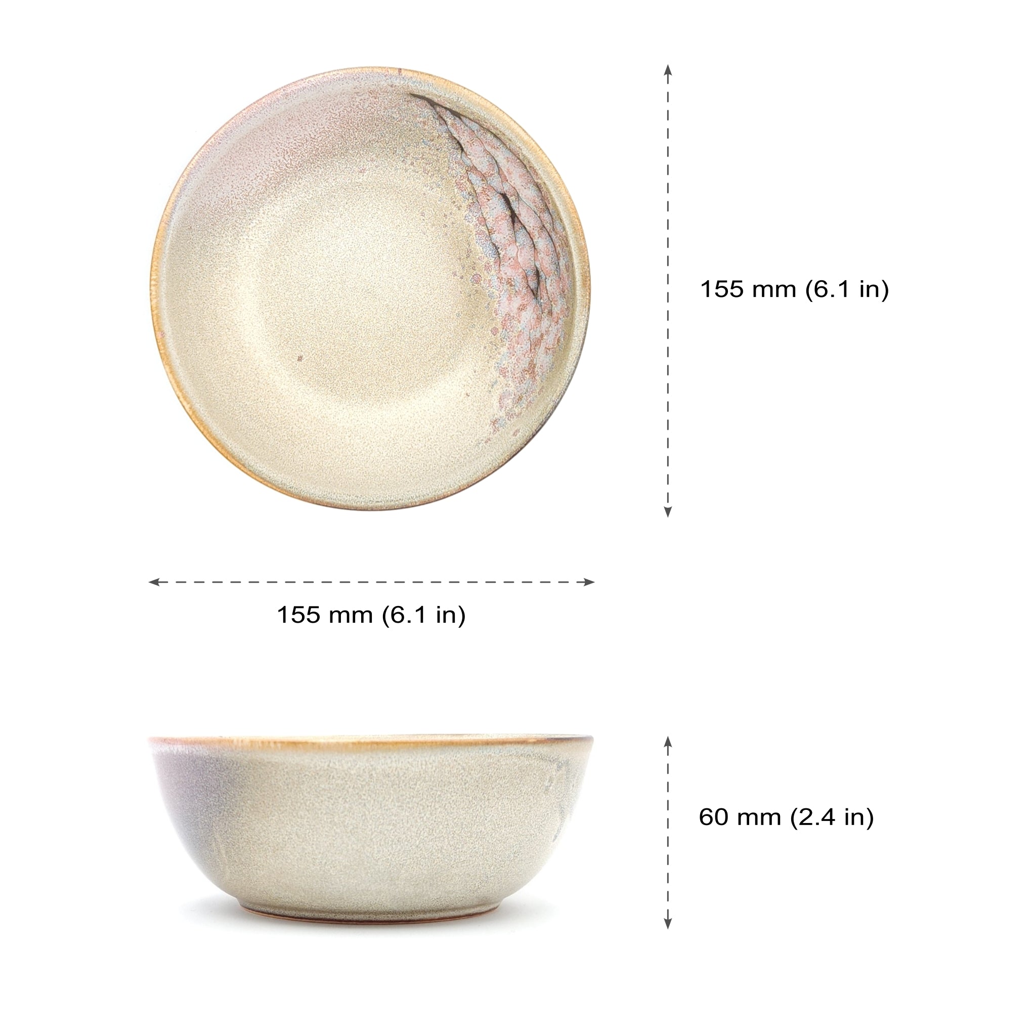 Japanese Pottery salad bowl - measures
