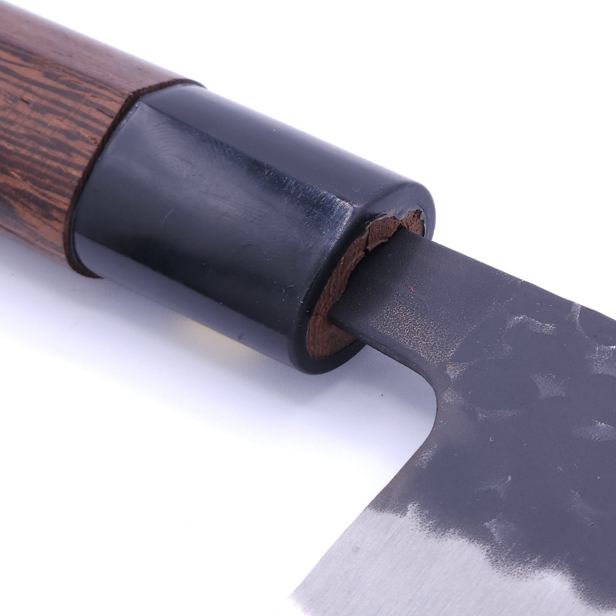 A Japanese Santoku knife Crafted in Aogami Super (Bolster detail)