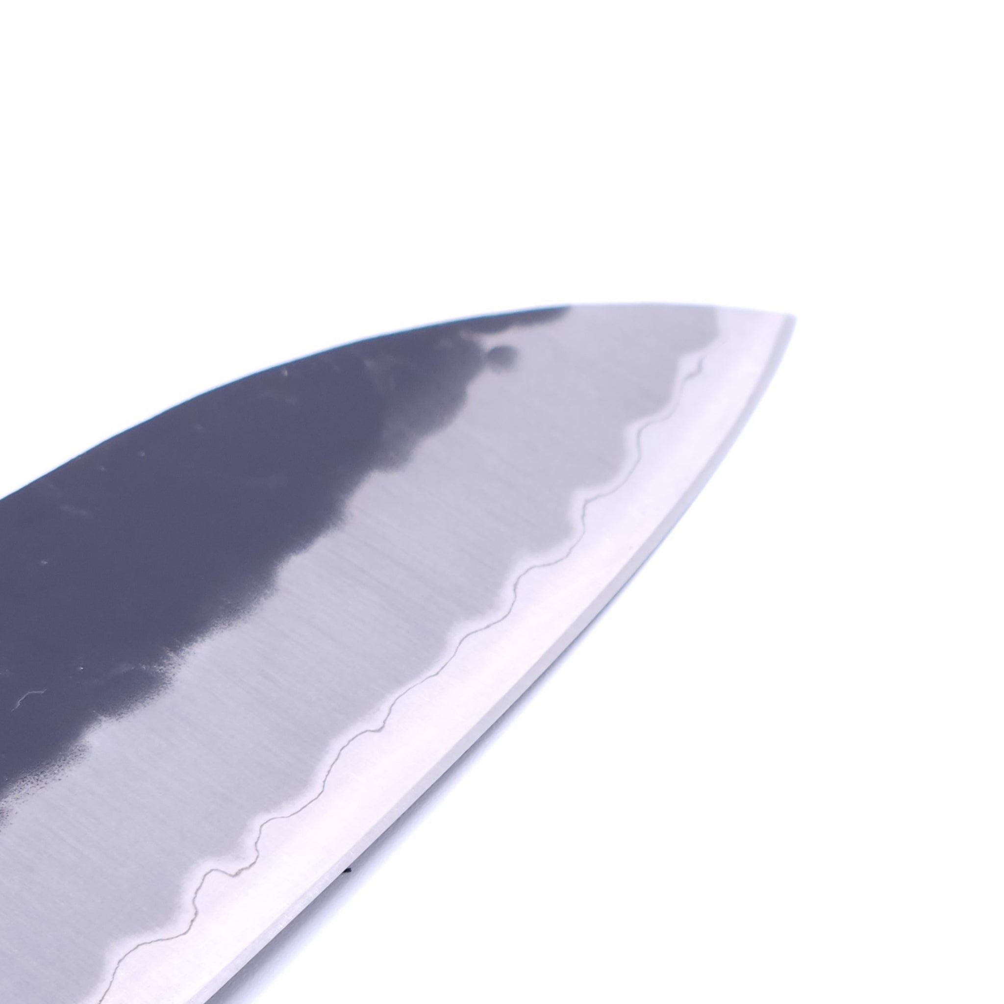 A Japanese Santoku knife Crafted in Aogami Super (blade detail)