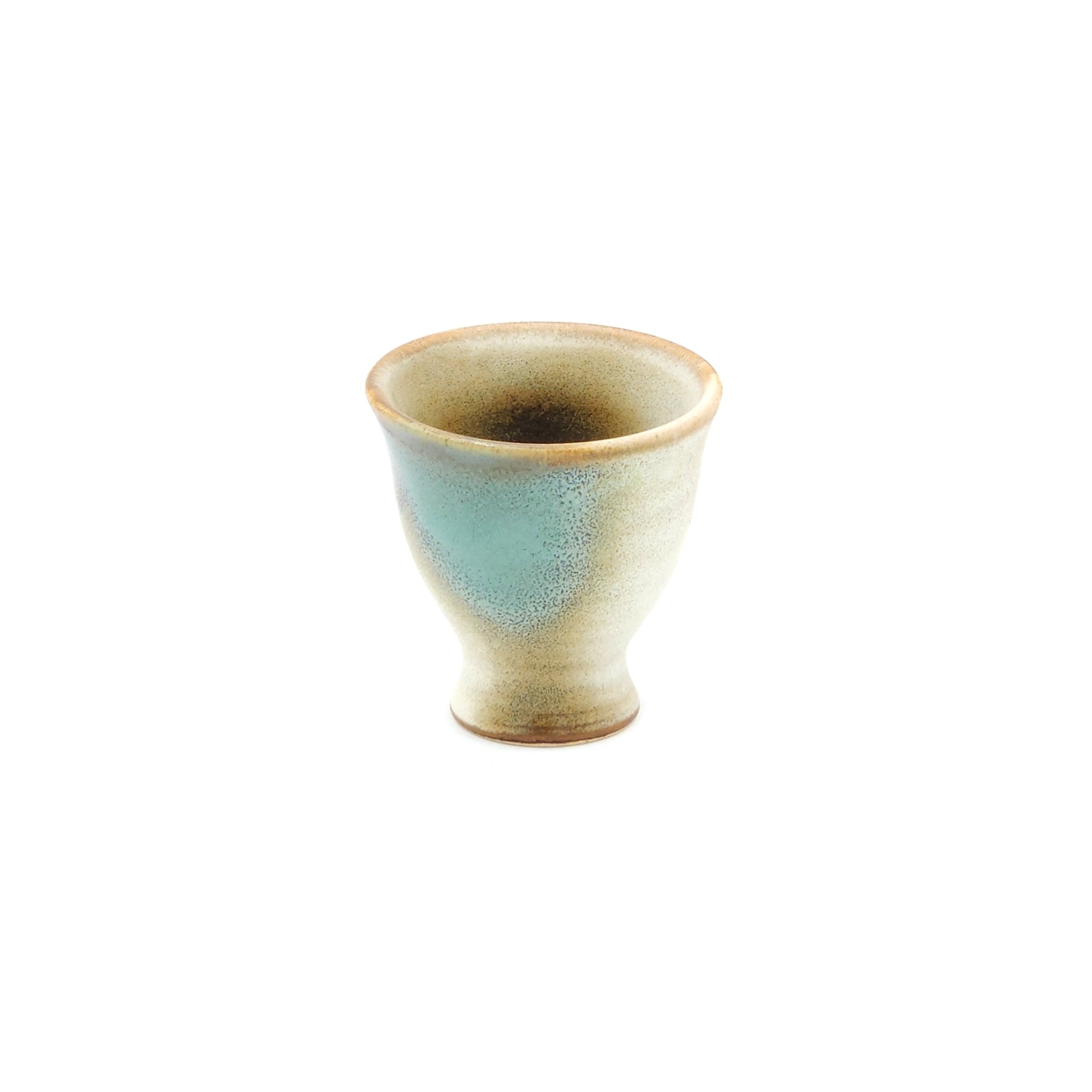 A frontal view of a Japanese Conical Sake cup. Tsukushi