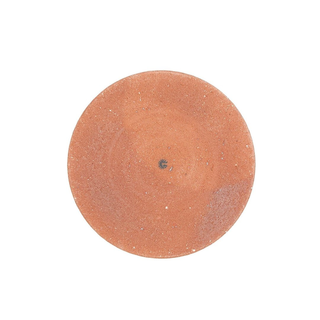 Bottom view of a Turquoise Japanese pottery round Plate 24cm (9.4")