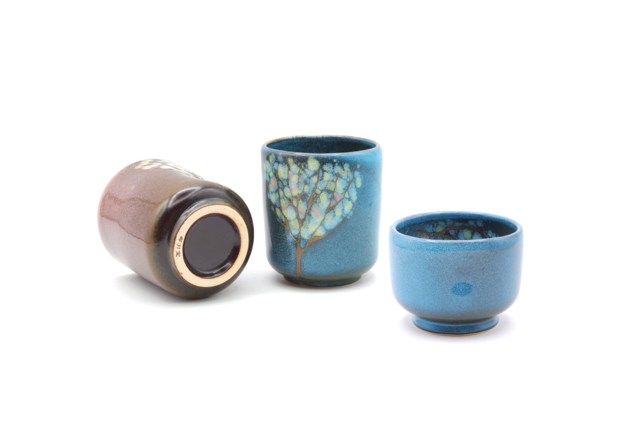 Selection of Japanese pottery cups