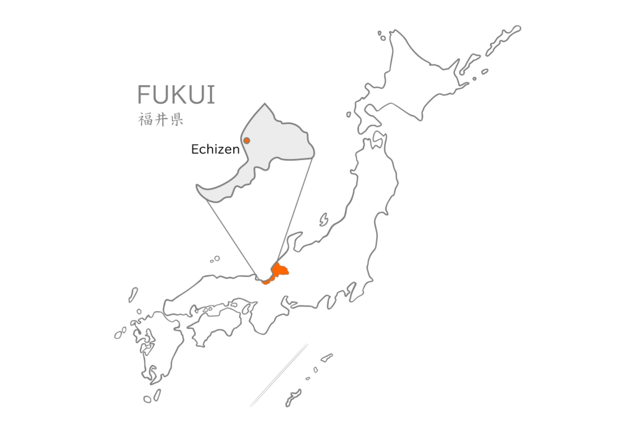 map of Echizen city, Fukui 