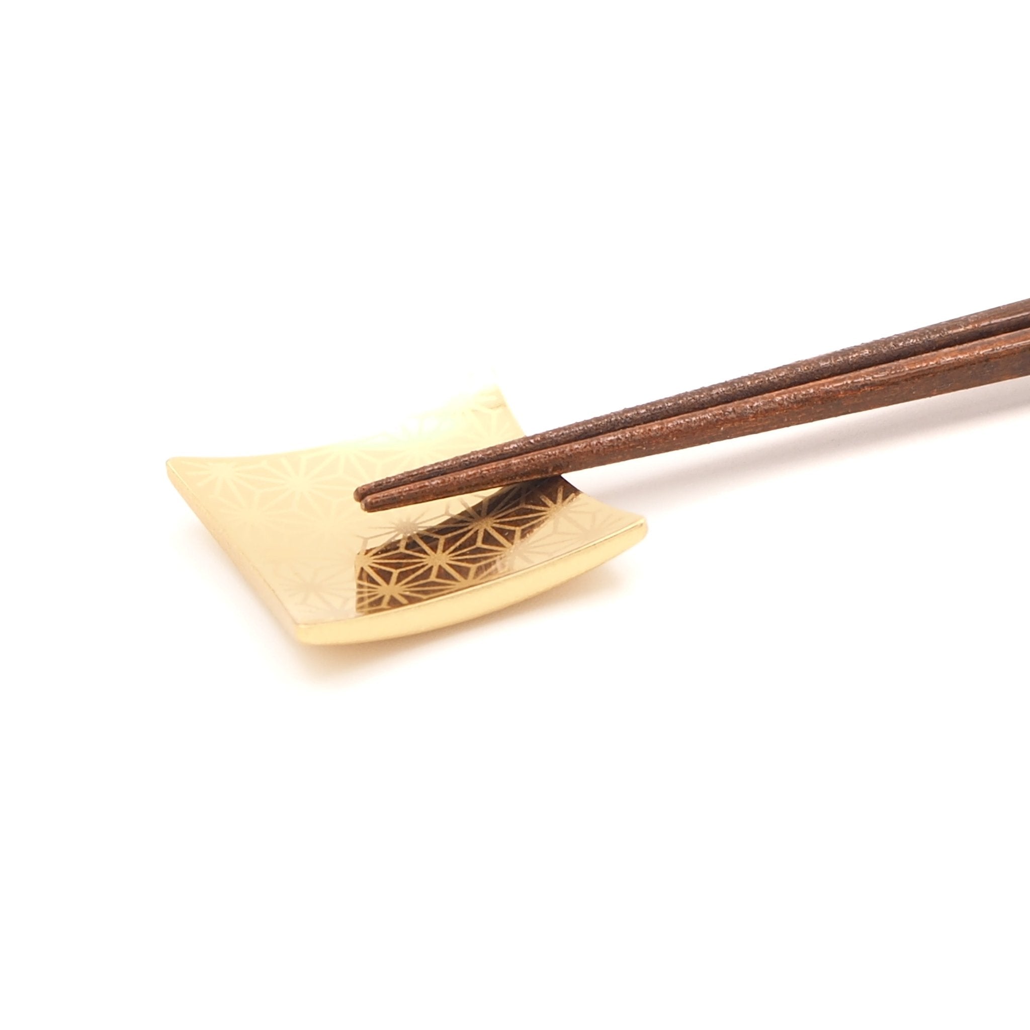 Point detail on rest of Japanese wooden chopsticks 