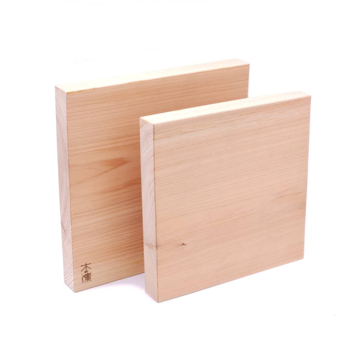 A pair of solid wood Japanese cutting boards.