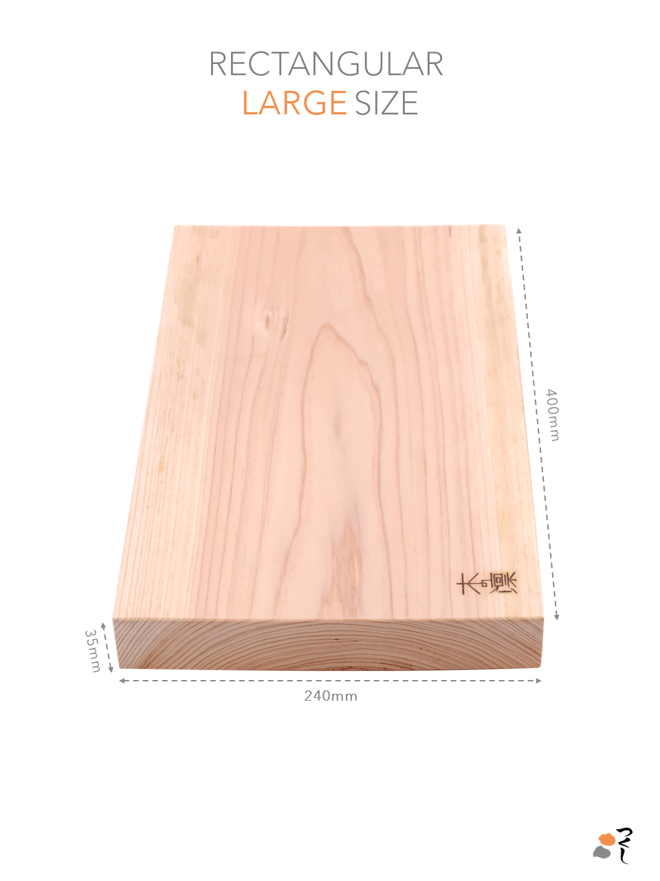 Rectangular Japanese Chopping Board｜Manaita｜ Large Size | Measures