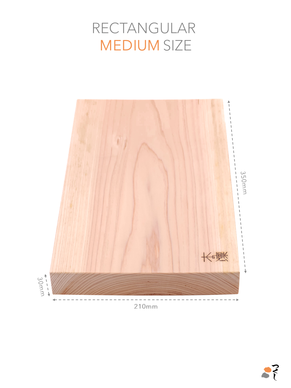 Rectangular Japanese Chopping Board｜Manaita｜ medium Size | Measures