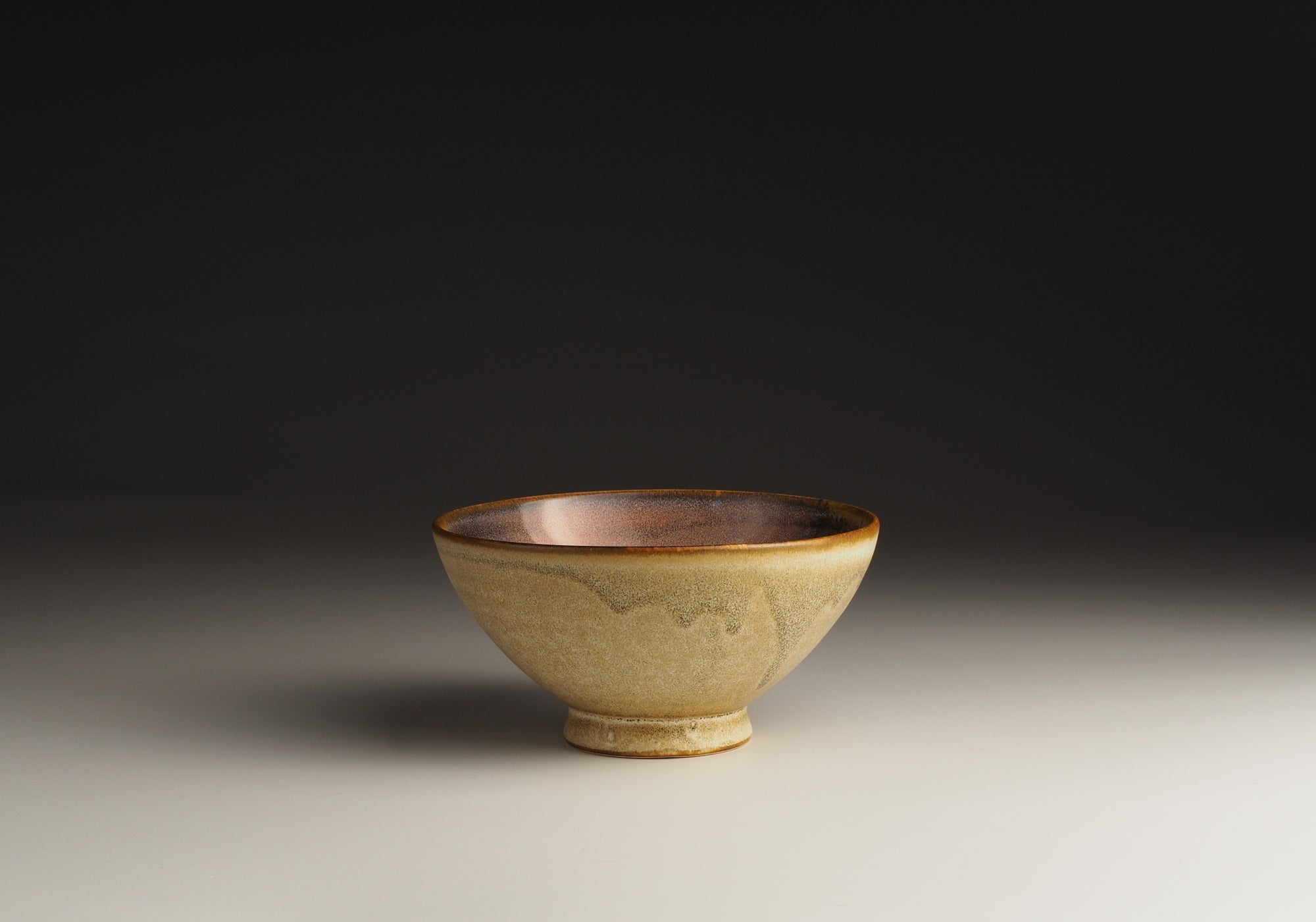 Small Rice Bowl with Cherry blossom pottery glaze