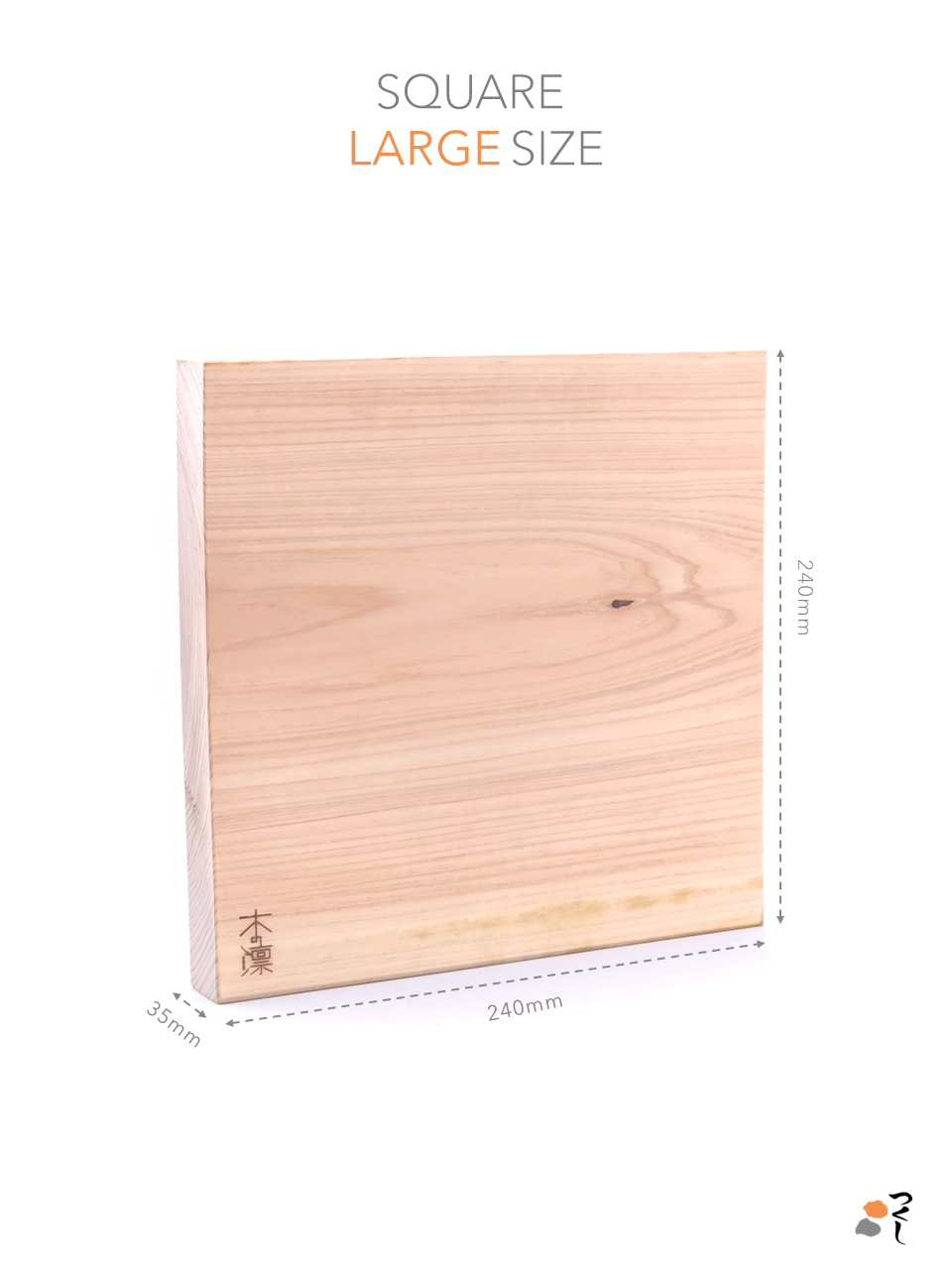 Square Japanese Chopping Board｜Manaita｜ Large Size | Measures