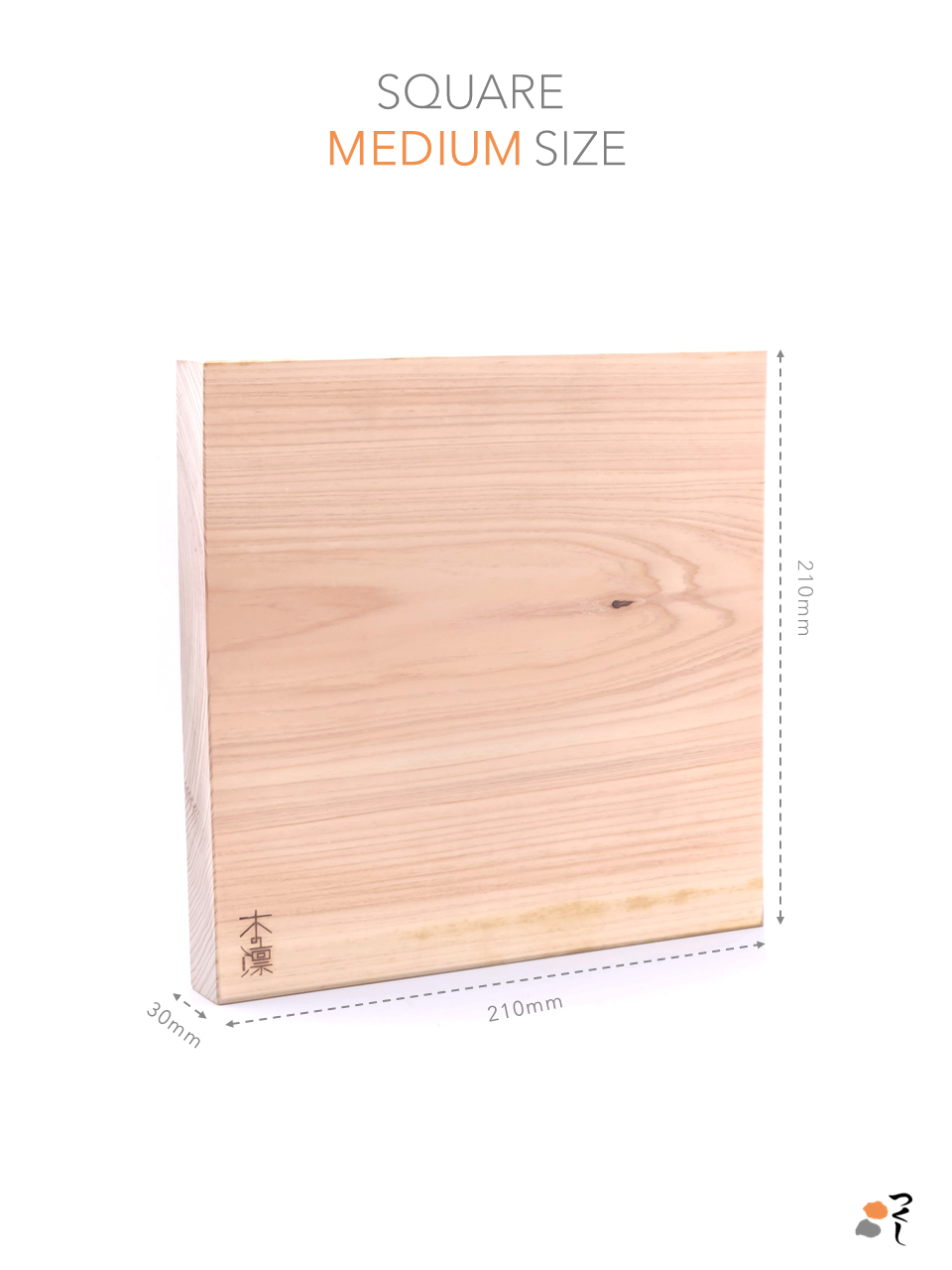 Square Japanese Chopping Board｜Manaita｜ medium Size | Measures