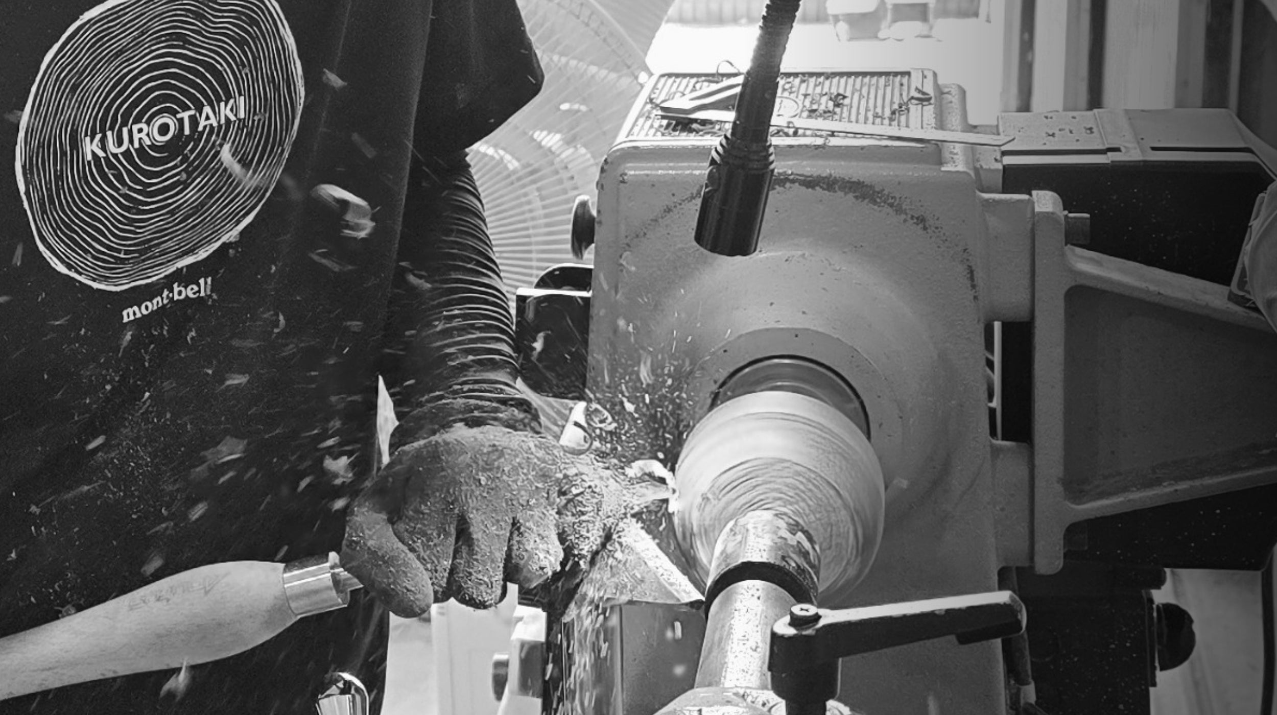Shaping Japanese wooden bowl, Tsukushi
