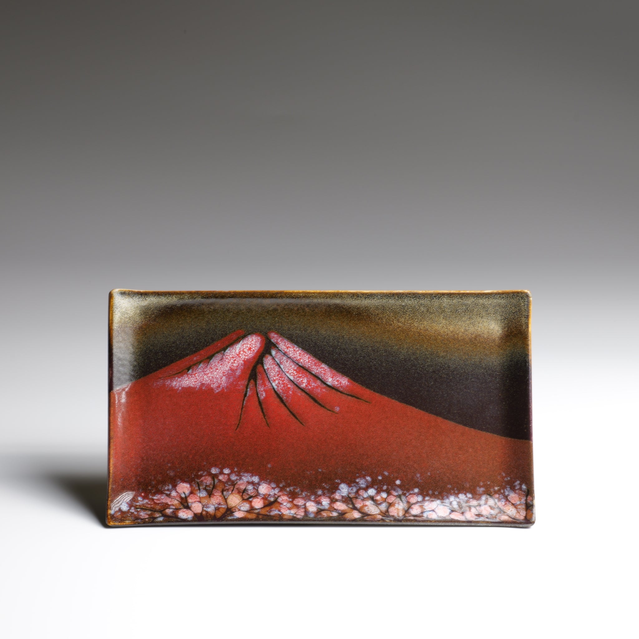 Akafuji Mt. Fuji Rectangular Plate 4.7