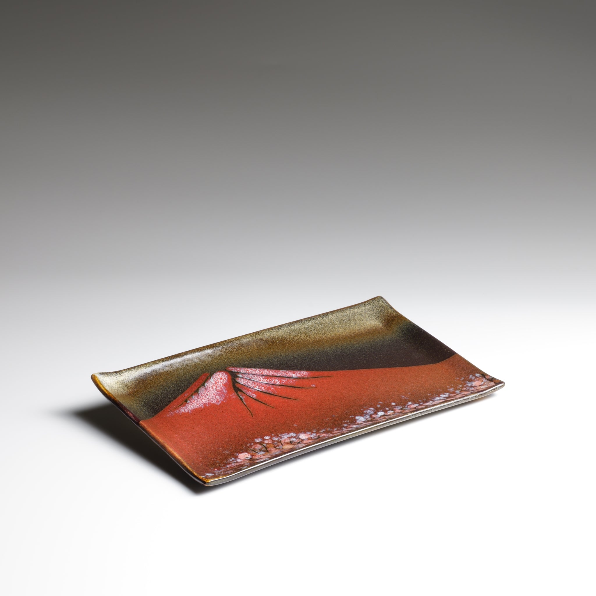 Akafuji Mt. Fuji Rectangular Plate 4.7