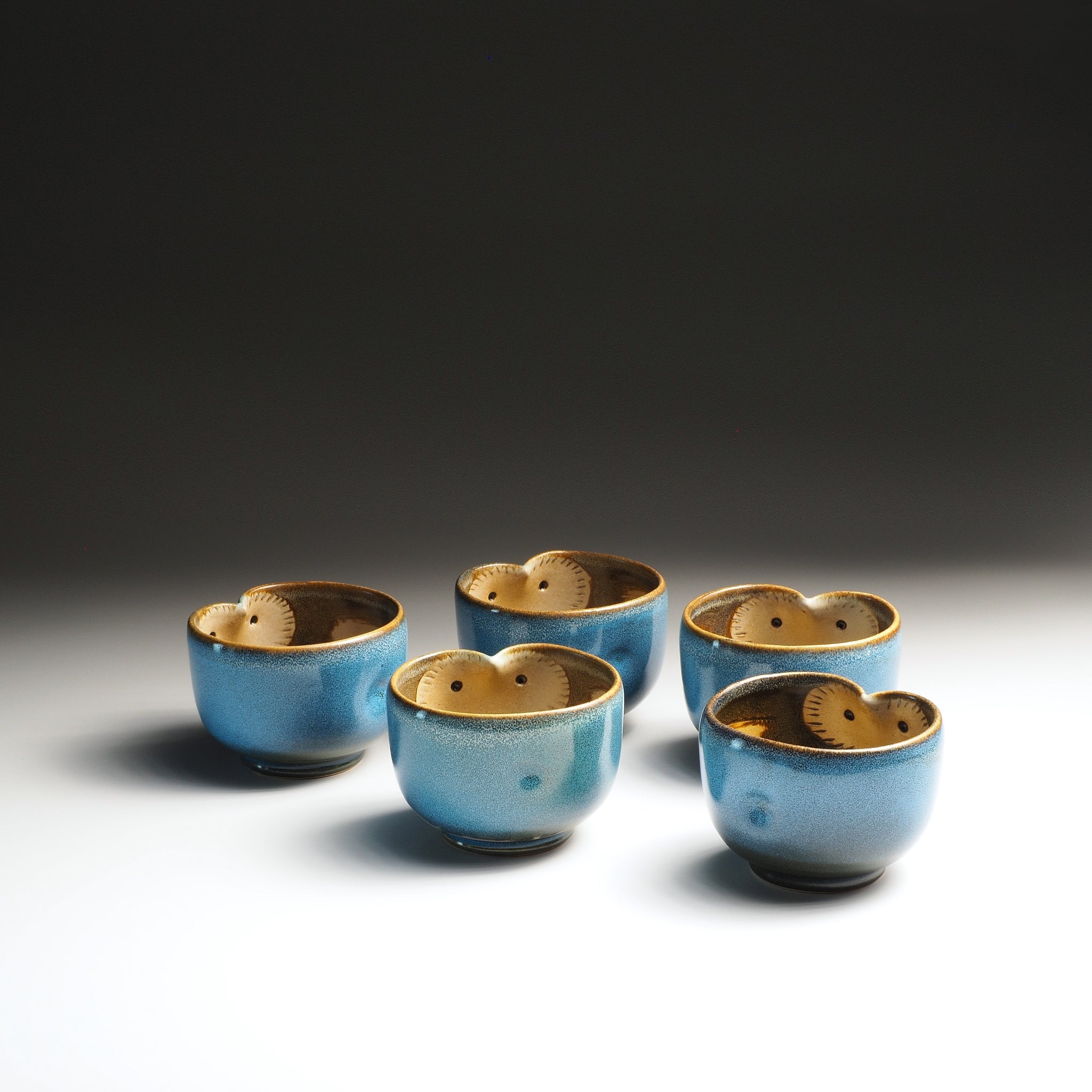 Fukuro Teacup Set | Unique Handcrafted Yunomi | Tsukushi