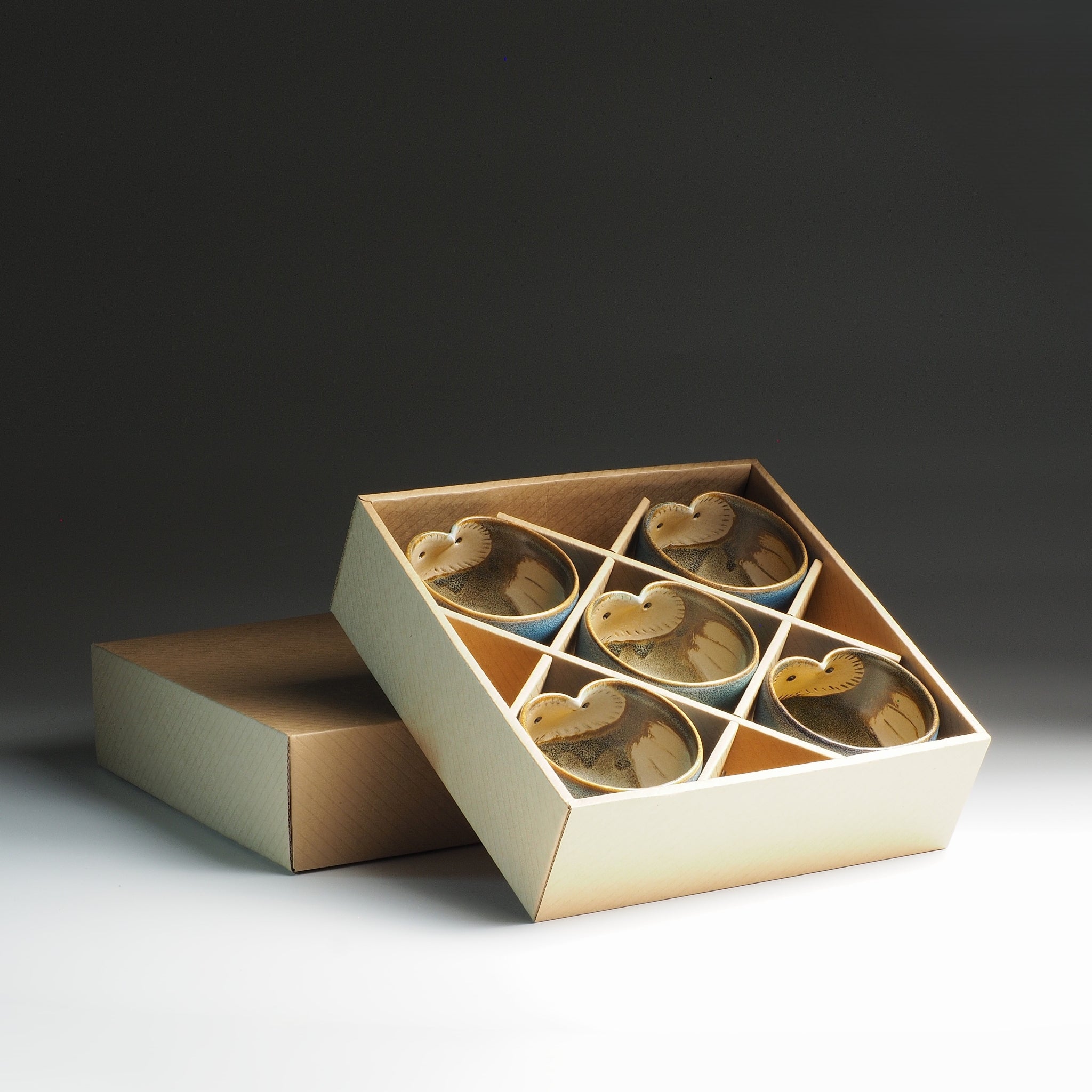 Fukuro | Blue Owl Teacup Set of 5