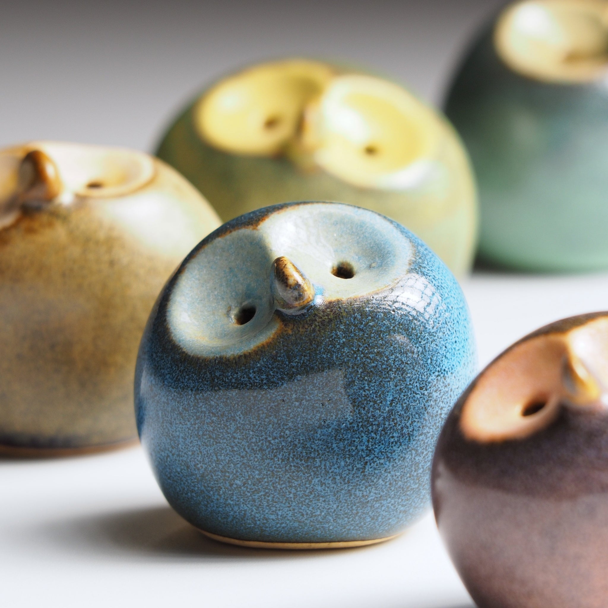 Gofuku Owl Figurines | Japanese Lucky Charm | Tsukushi