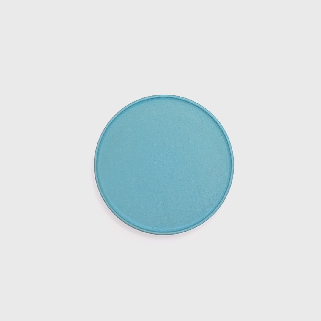 Rotating Bright Turquoise Round Plate - made in Japan. Tsukushi
